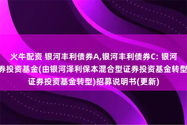 火牛配资 银河丰利债券A,银河丰利债券C: 银河丰利纯债债券型证券投资基金(由银河泽利保本混合型证券投资基金转型)招募说明书(更新)