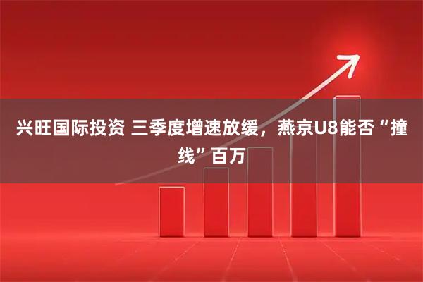兴旺国际投资 三季度增速放缓，燕京U8能否“撞线”百万